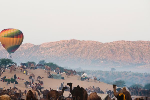 rajasthan pushkar hot air balooning